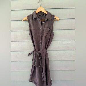 Adrienne Vittadini 100% Linen Shirt Dress